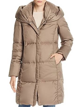 michael kors shawl collar quilted puffer coat