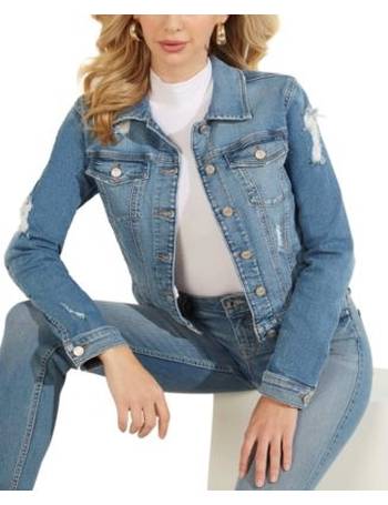 guess vassa military denim jacket