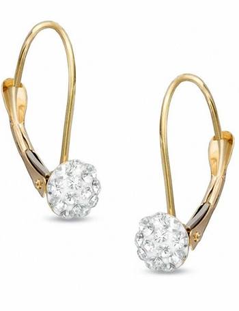 zales leverback diamond earrings