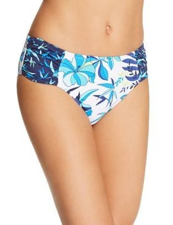 Tommy Bahama Women's Blue Tropical Swirl High Waist Hipster Bikini Bottoms NWT