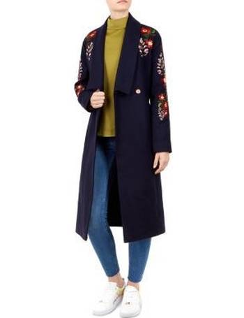 ted baker embroidered coat